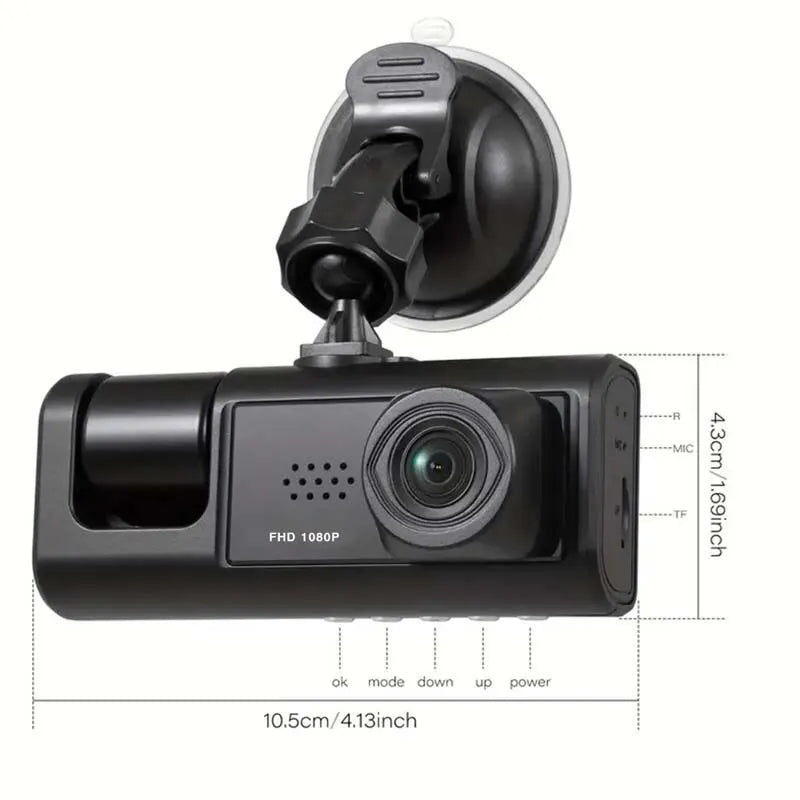 1080P Dash Cam with IR Night Vision & 2" IPS Screen