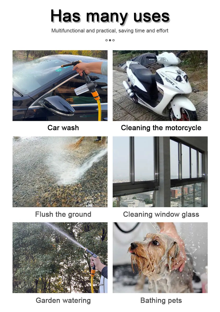 SEAMETAL High Pressure Washer Gun + Foam Cannon