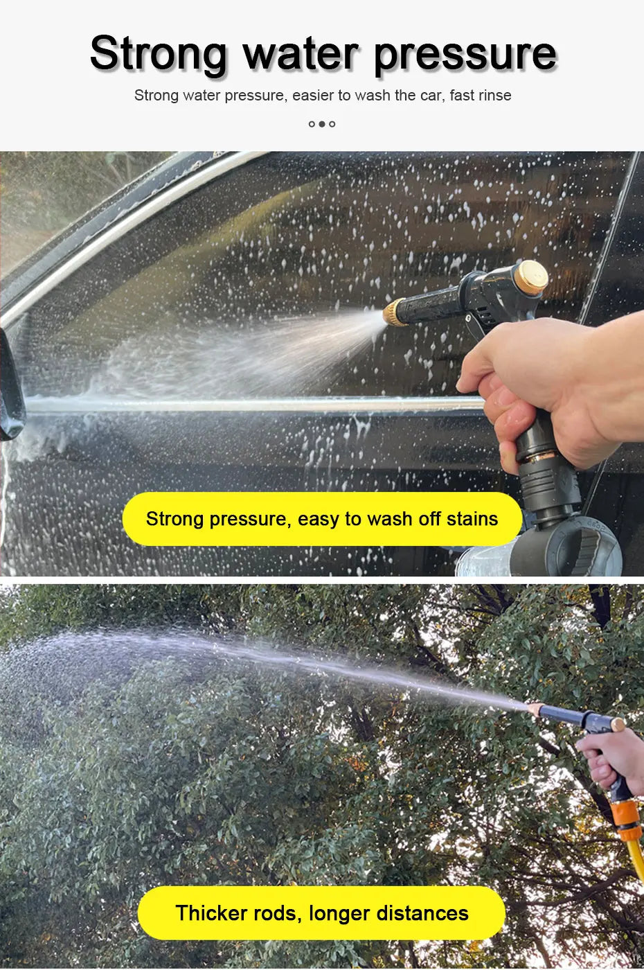 SEAMETAL High Pressure Washer Gun + Foam Cannon